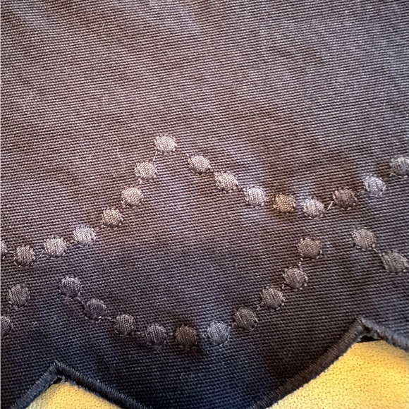 LOFT. Navy Blue, scalloped edge mini skirt. - Picture 3 of 4